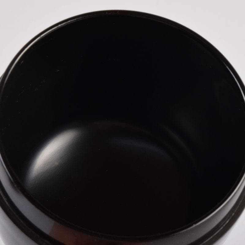 茶道具　黒漆　花字文　棗　時代箱　朱書花押　V　8443