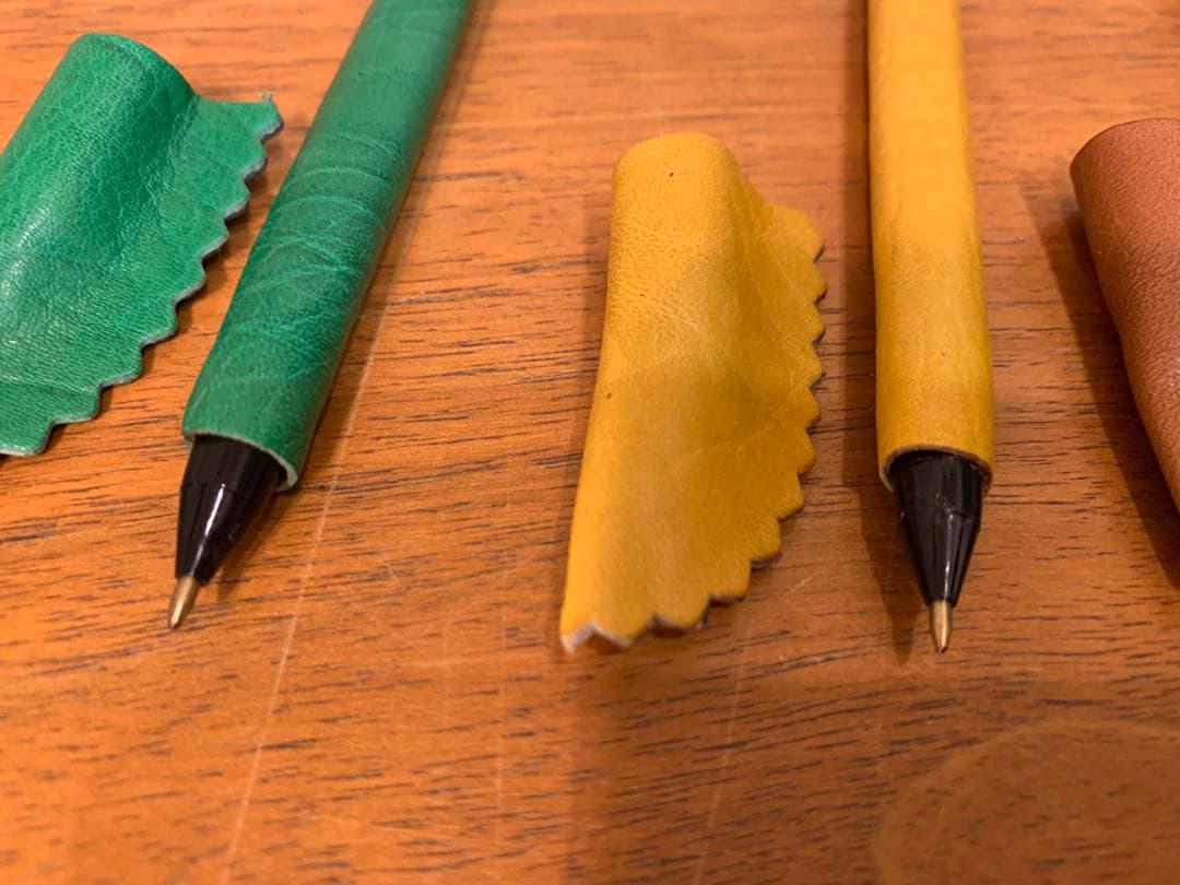 N0810-02★未使用 IBIZAボールペン 7本セット 緑黄茶紫黒