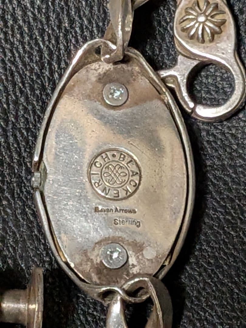 KENシルバー925 ウォッチクロス柄　ブラッケンリッチ　蓋無　可動