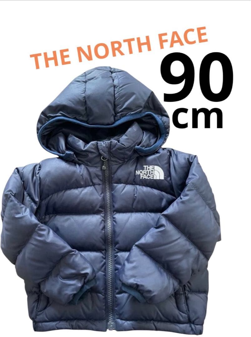 美品☆90cm THE NORTH FACE キッズ ベビー ダウン ネイビー