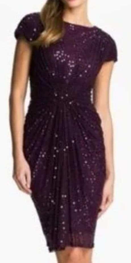 【未使用品♡美シルエット】タダシショージ　スパンコールカクテルドレス　S