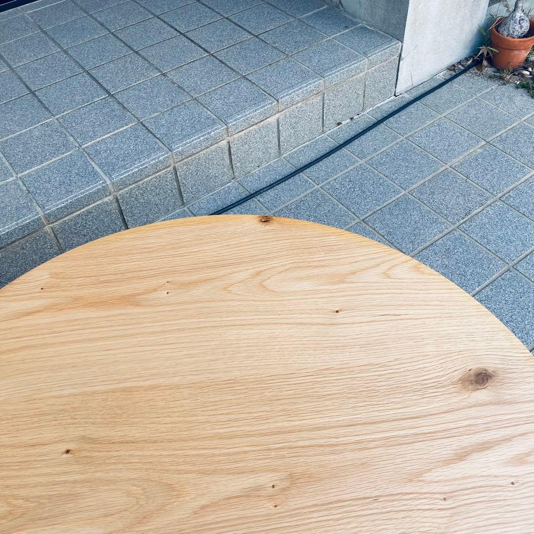 こたつ天板90丸ナラ節入り日本製・アウトレット