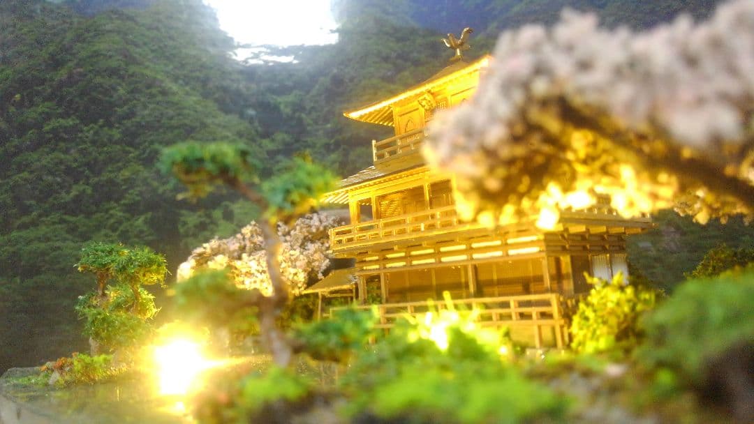 お寺✨お城✨新金閣寺✨プラモデル‼️SP仕上げジオラマ、製作オーダー受付ます❗