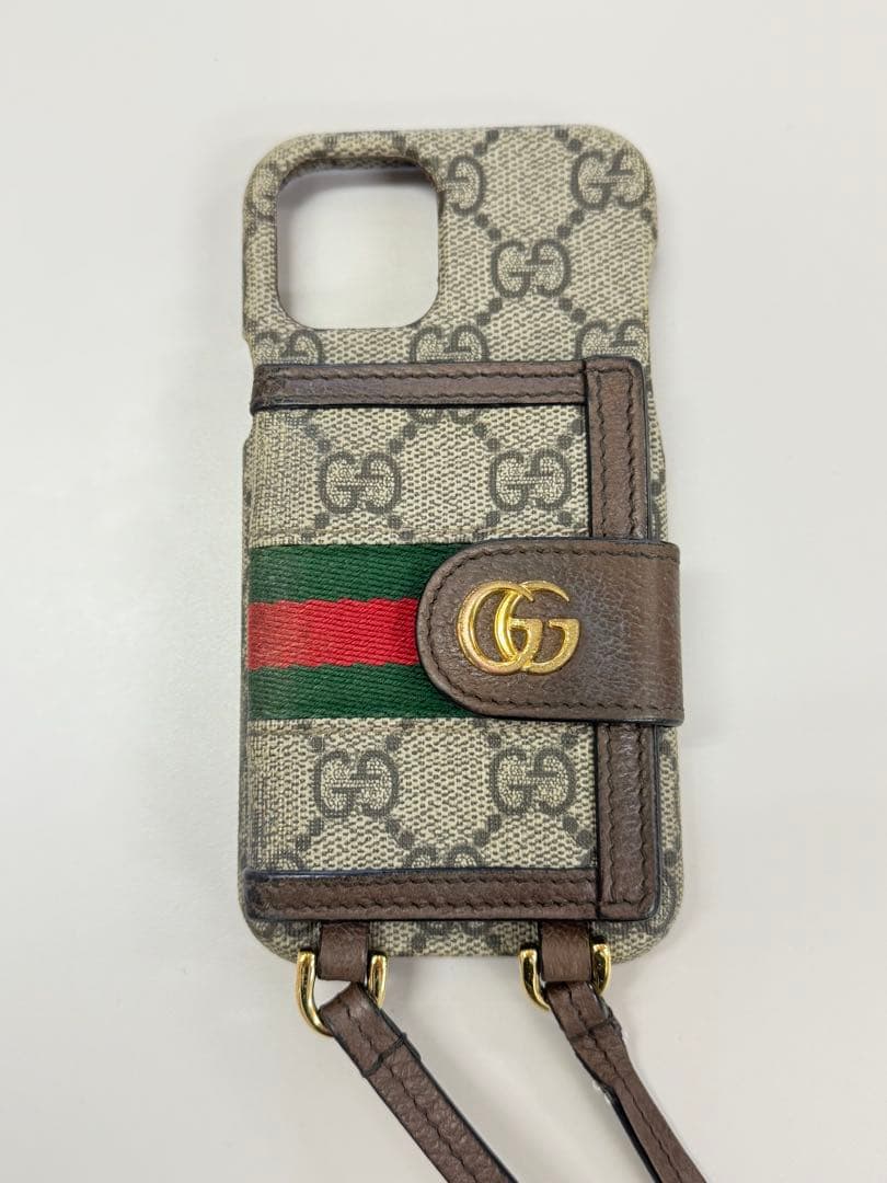 Gucci iPhone12ケース ショルダーストラップ付き