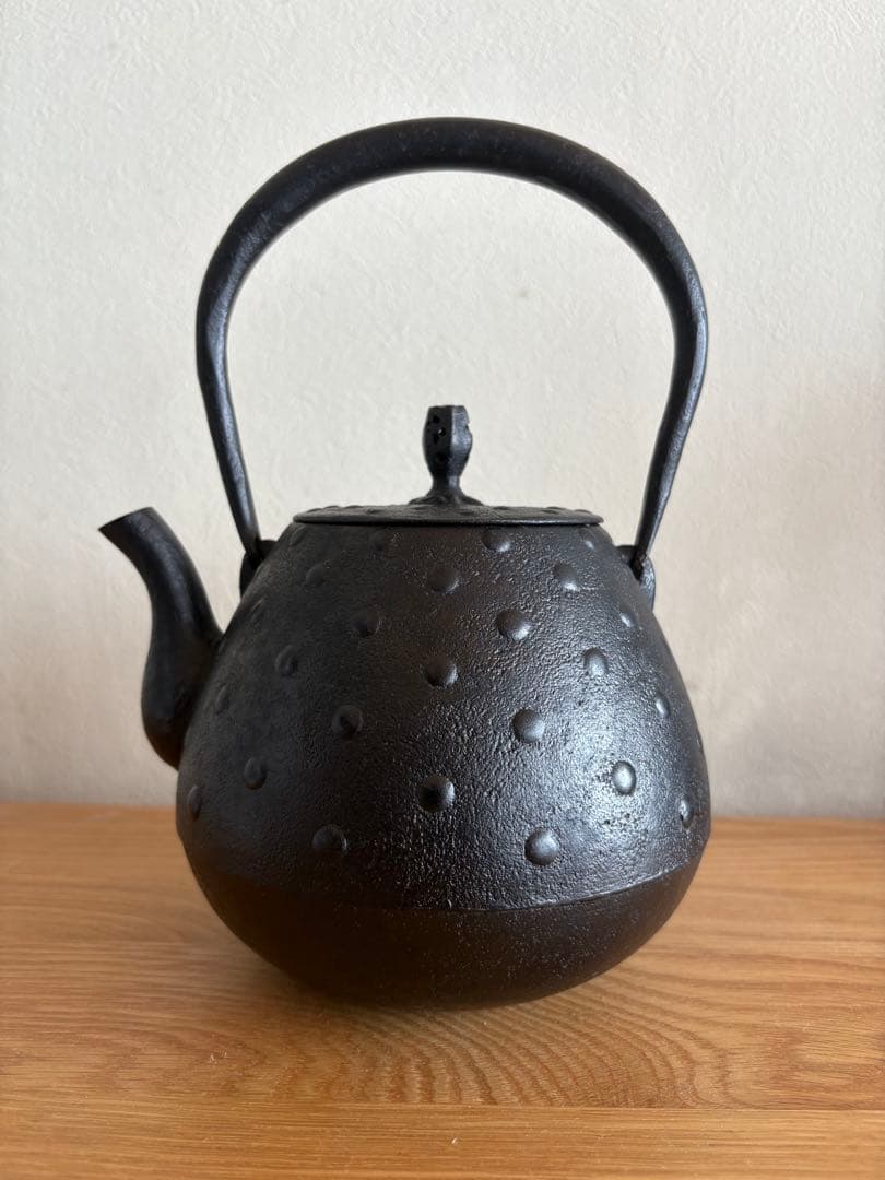 釜定　宮伸穂　南部鉄器　鉄瓶　秋の実 大あられ