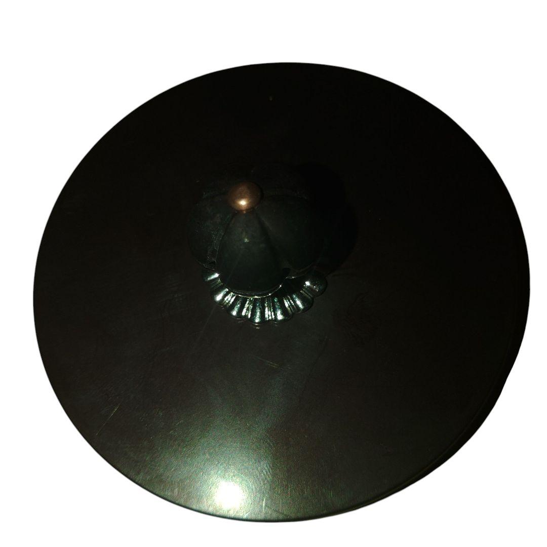 砂鉄　岩蟹像嵌付鉄瓶　銅蓋　共箱付　0.9リットル　茶道具　茶道