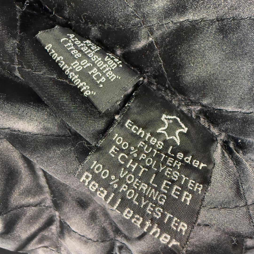 【羽刺繍】 DEGNER ライダース レザー ジャケット 本革 可愛い