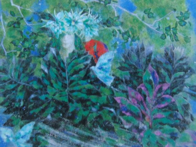 浜口美和、【自然との会話（風の音）】、希少な画集画、新品高級額