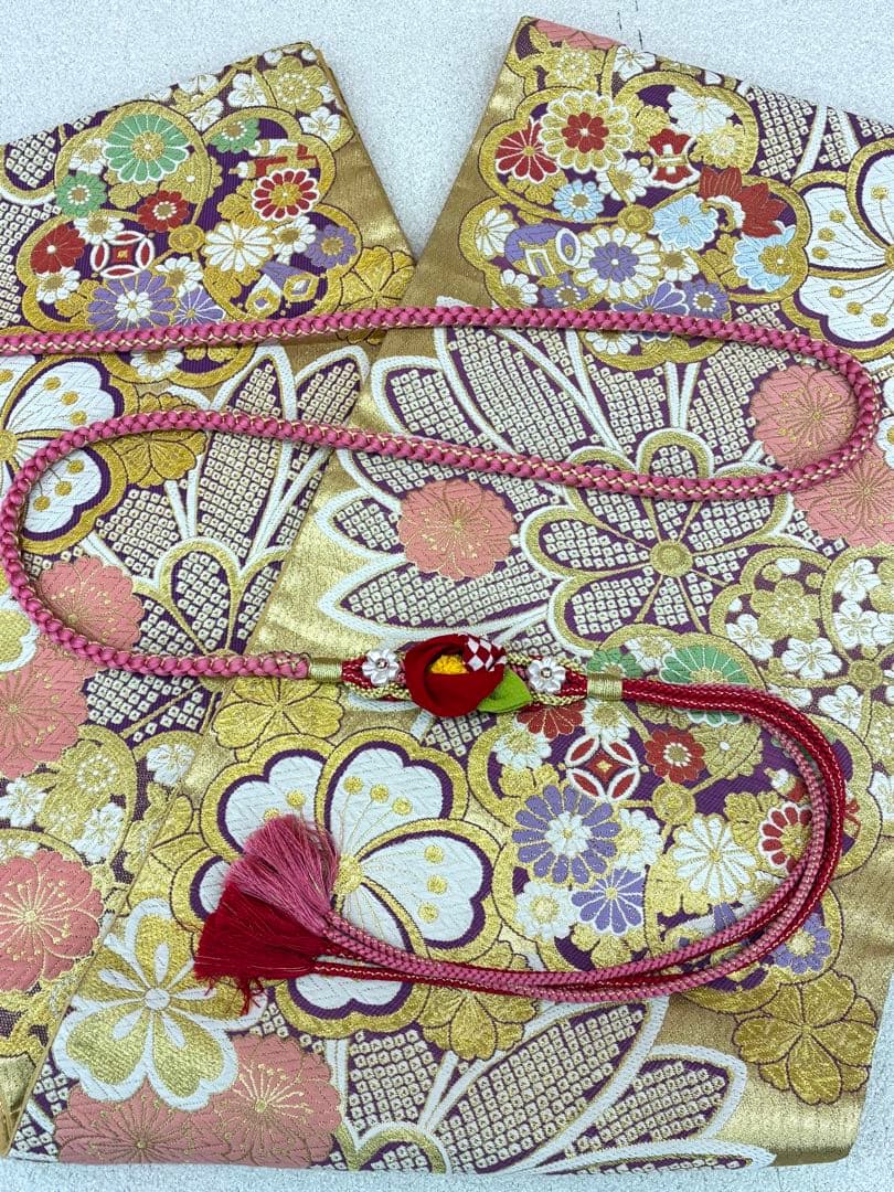 成人式　振袖フルセット　1137 真紅花柄　　正絹　振袖　格安！