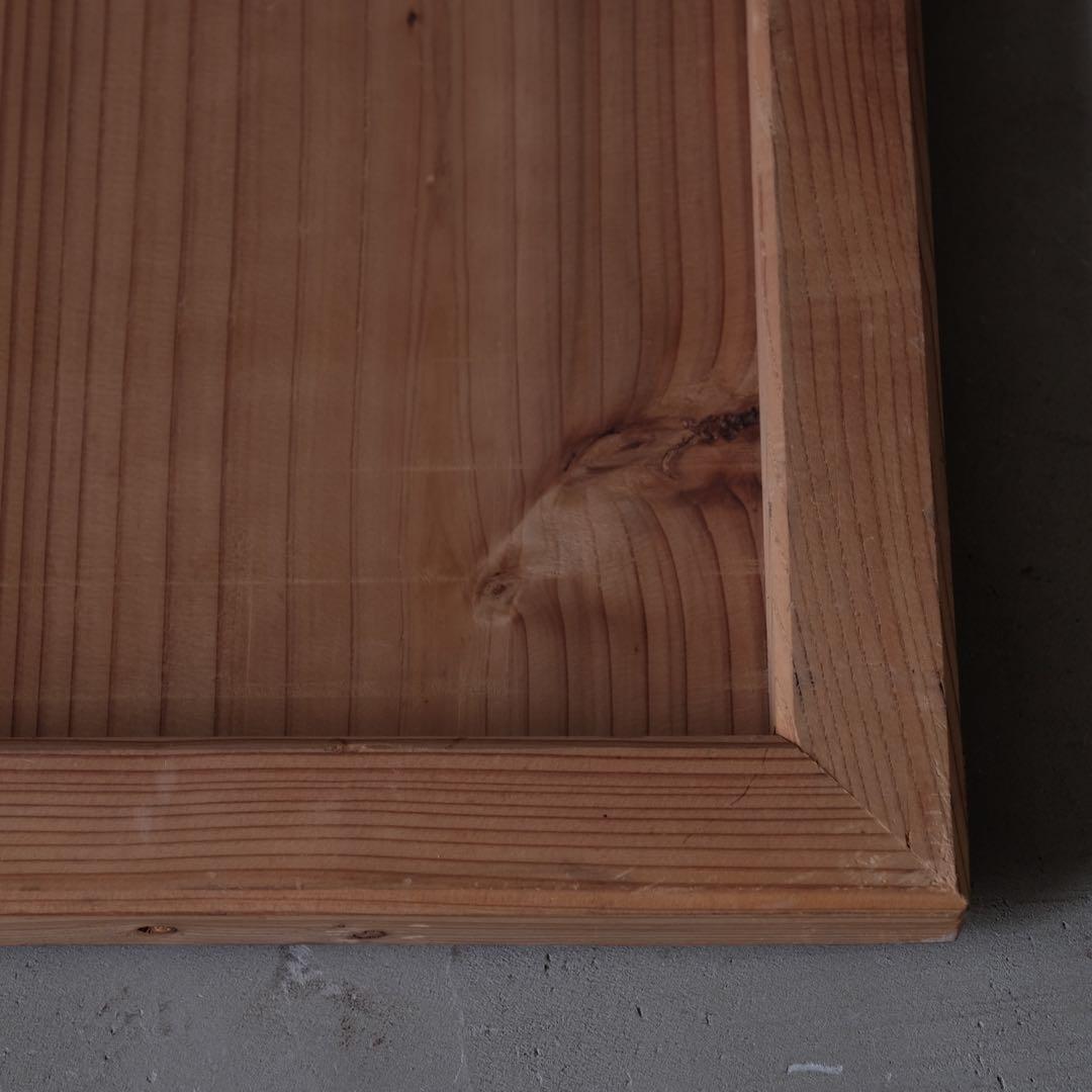 杉材 ガラス付き額　フレーム 額縁 絵画 古道具 ヴィンテージ レトロ