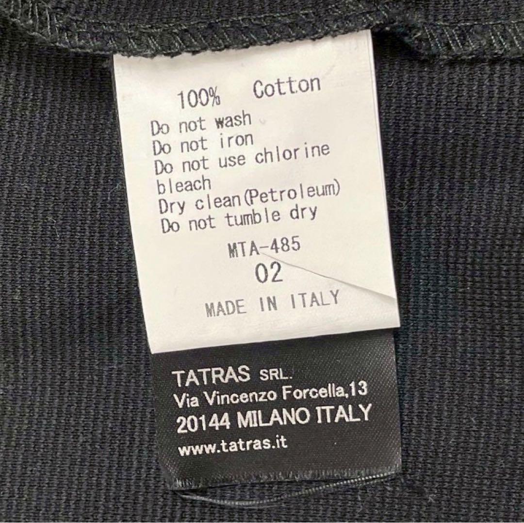 TATRAS SENARCO ジップアップ　パーカー　S ブラック　コットン