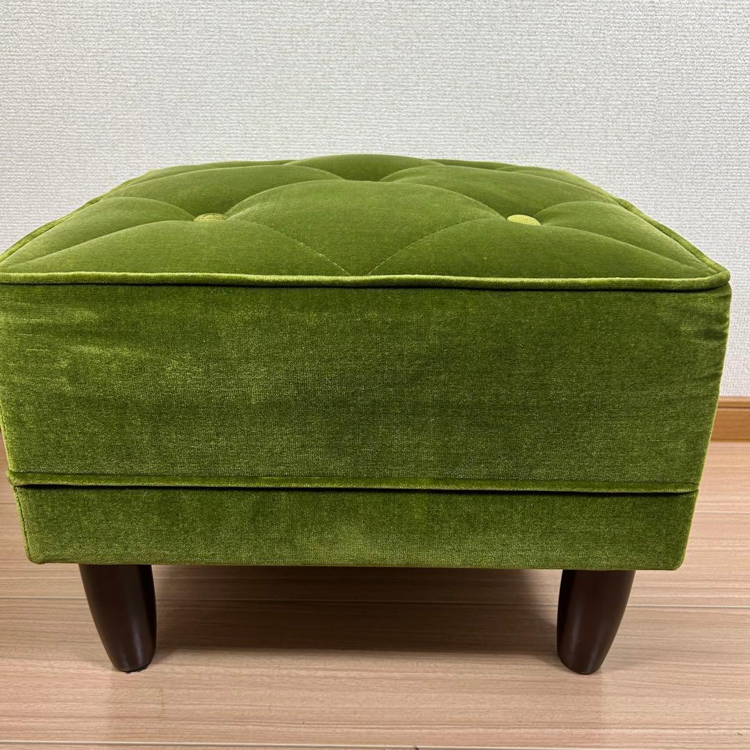 【美品】カリモク60 X36206 モケットグリーン オットマン