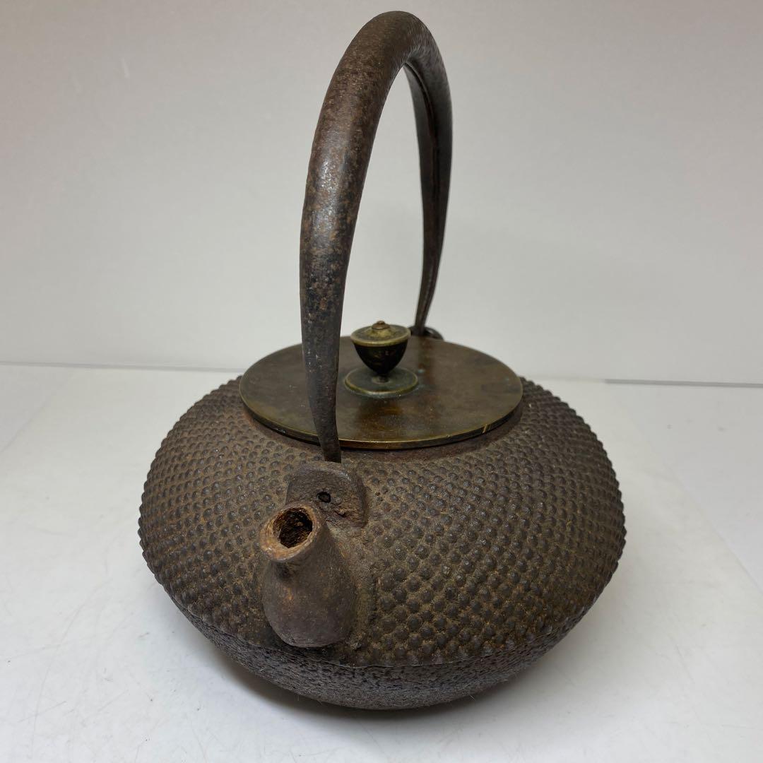 龍文堂　あられ鉄瓶　1308g タサオ　東さ8-0104③