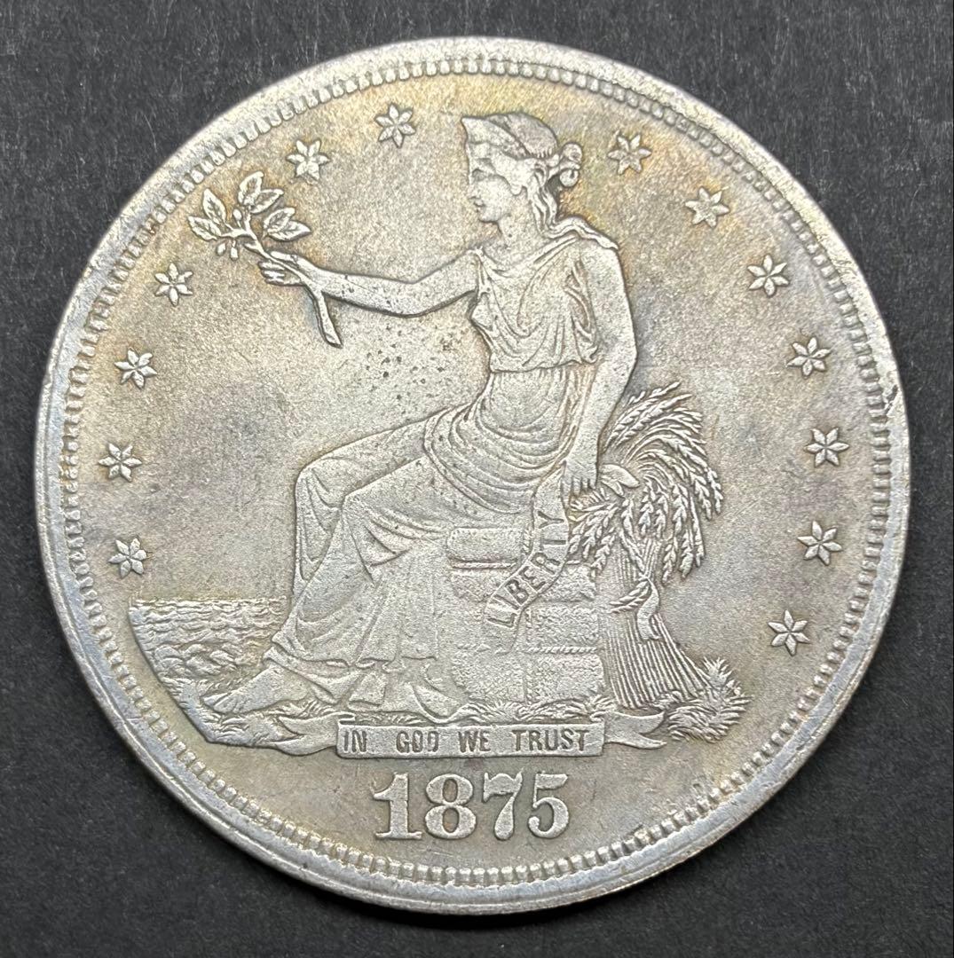 1875 米国 TRADE DOLLAR CC 大型銀貨 