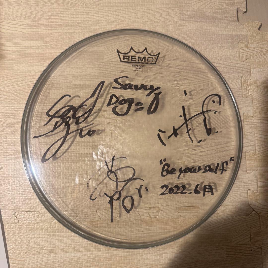 Saucy Dog 直筆サイン入りドラムヘッド