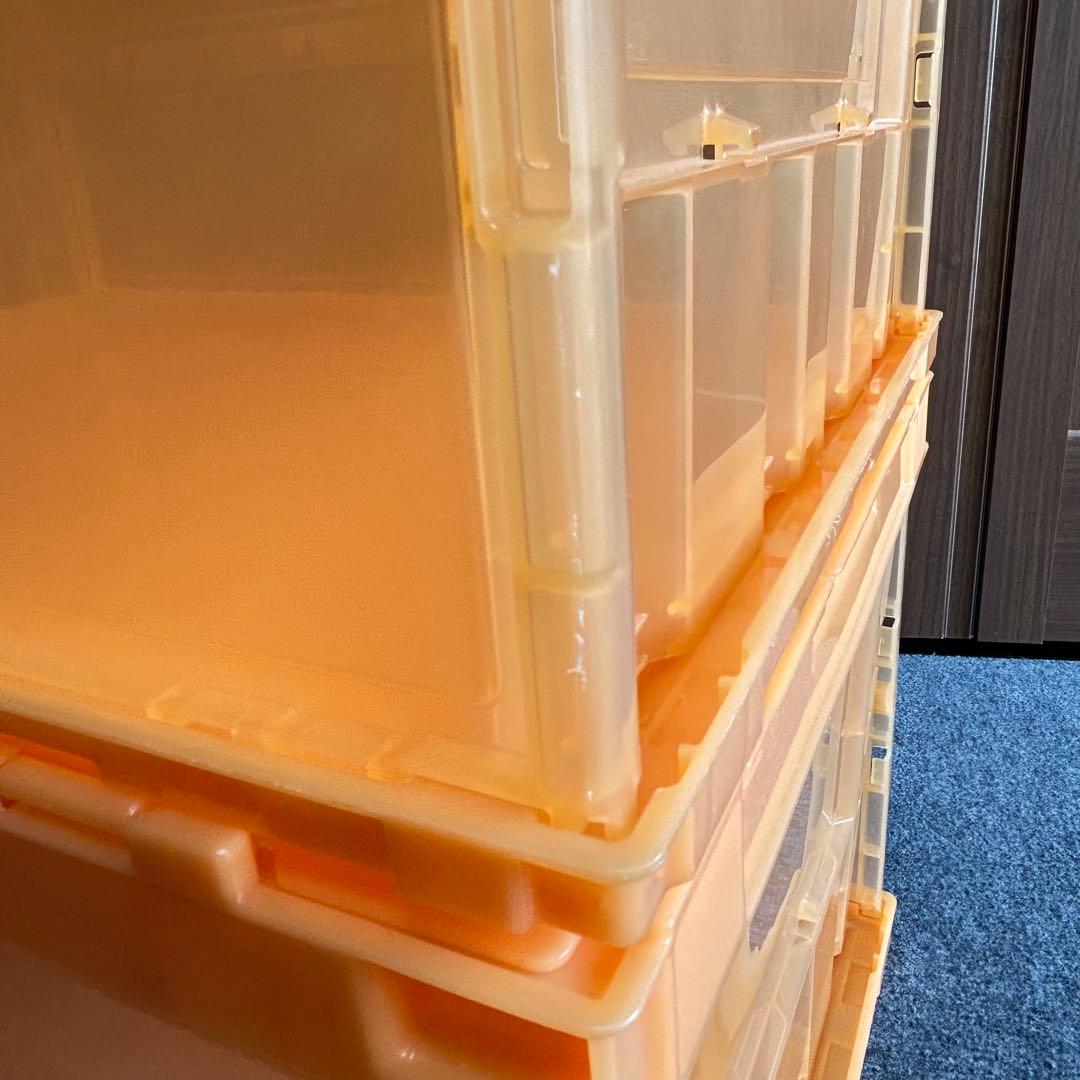 【8個セット②】コンテナ トラスコ中山 スケルコンオリコン 50L オレンジ