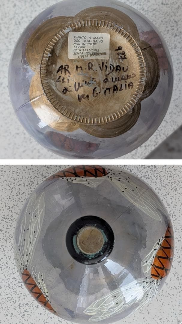 MURANO ムラーノガラス イタリア製 エナメル彩 ガラス デキャンタ 珍品