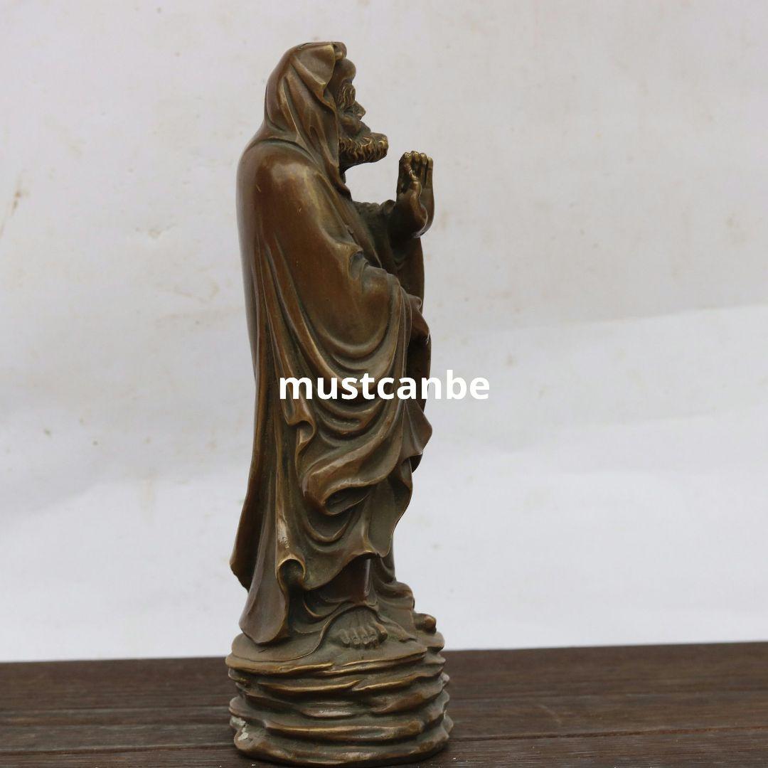銅製 仏像 達磨祖師駅像 鎮宅辟邪 開運風水 招財 置物 工芸品 装飾品