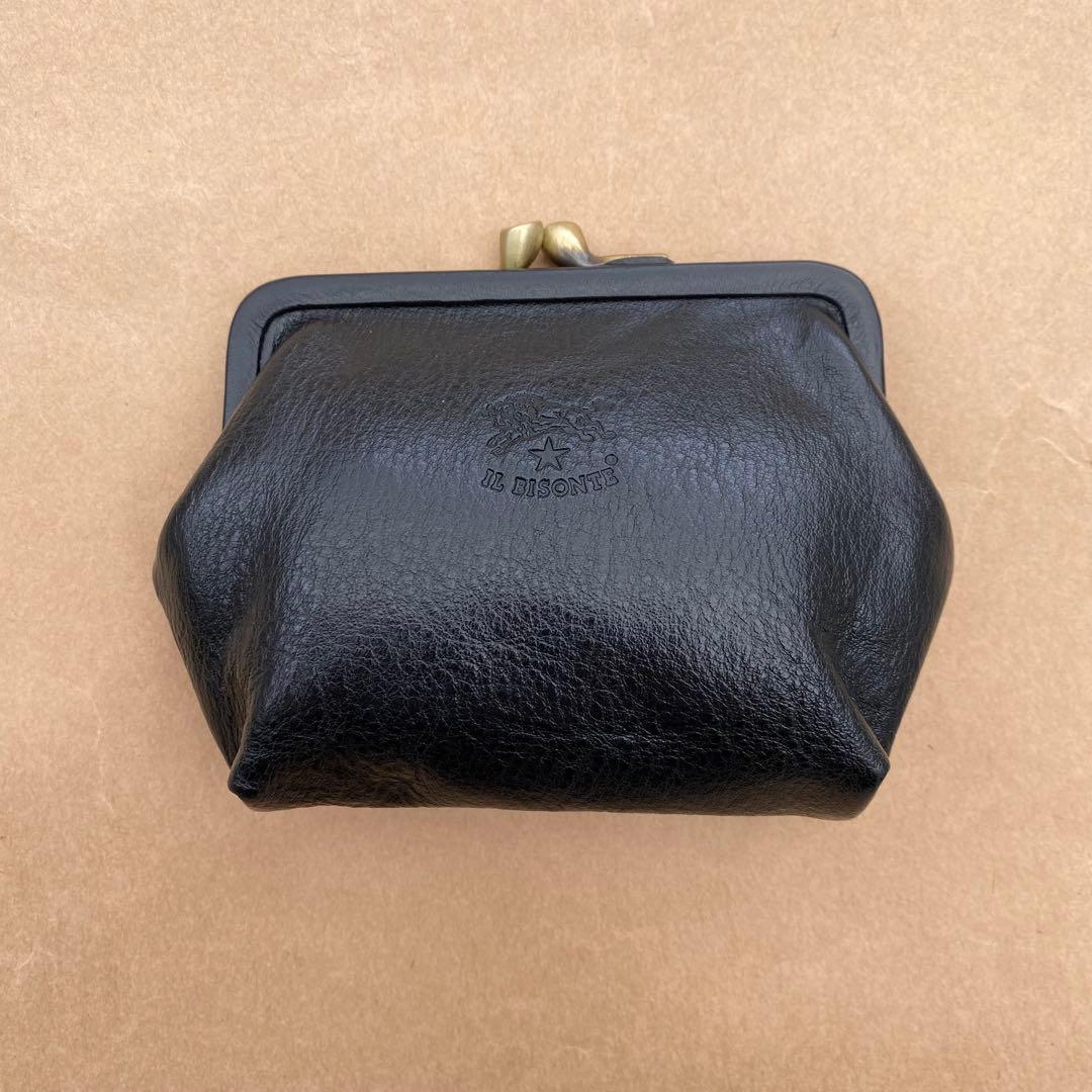 イルビゾンテ　がま口　ポーチ　ミニ財布　ケース　小銭入れ　ブラック
