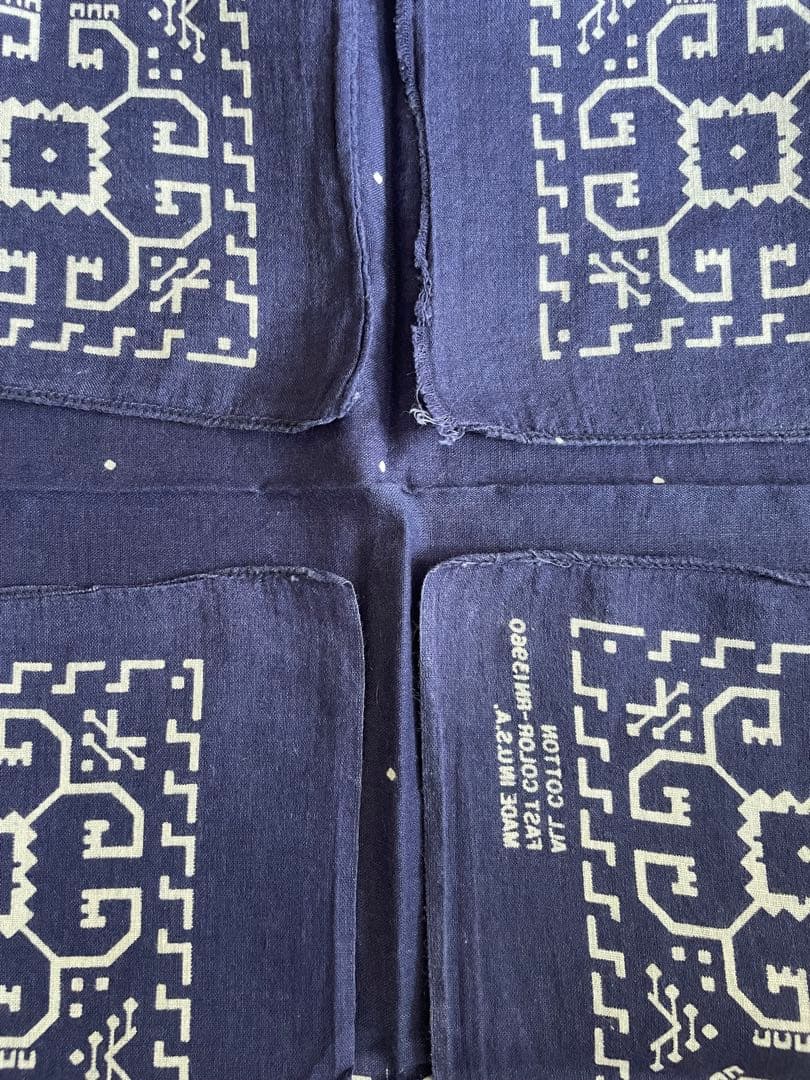 50s〜ビンテージバンダナ3枚SET｜雷柄・花柄・下鼻