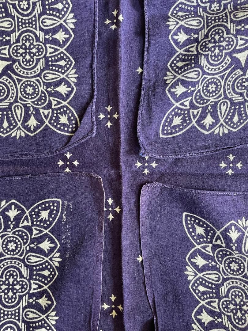 50s〜ビンテージバンダナ3枚SET｜雷柄・花柄・下鼻