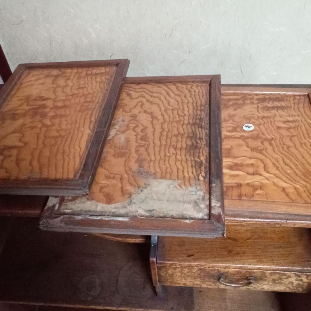 茶箪笥(違い棚付)　昭和２０年代〜　アンティーク、ビンテージ