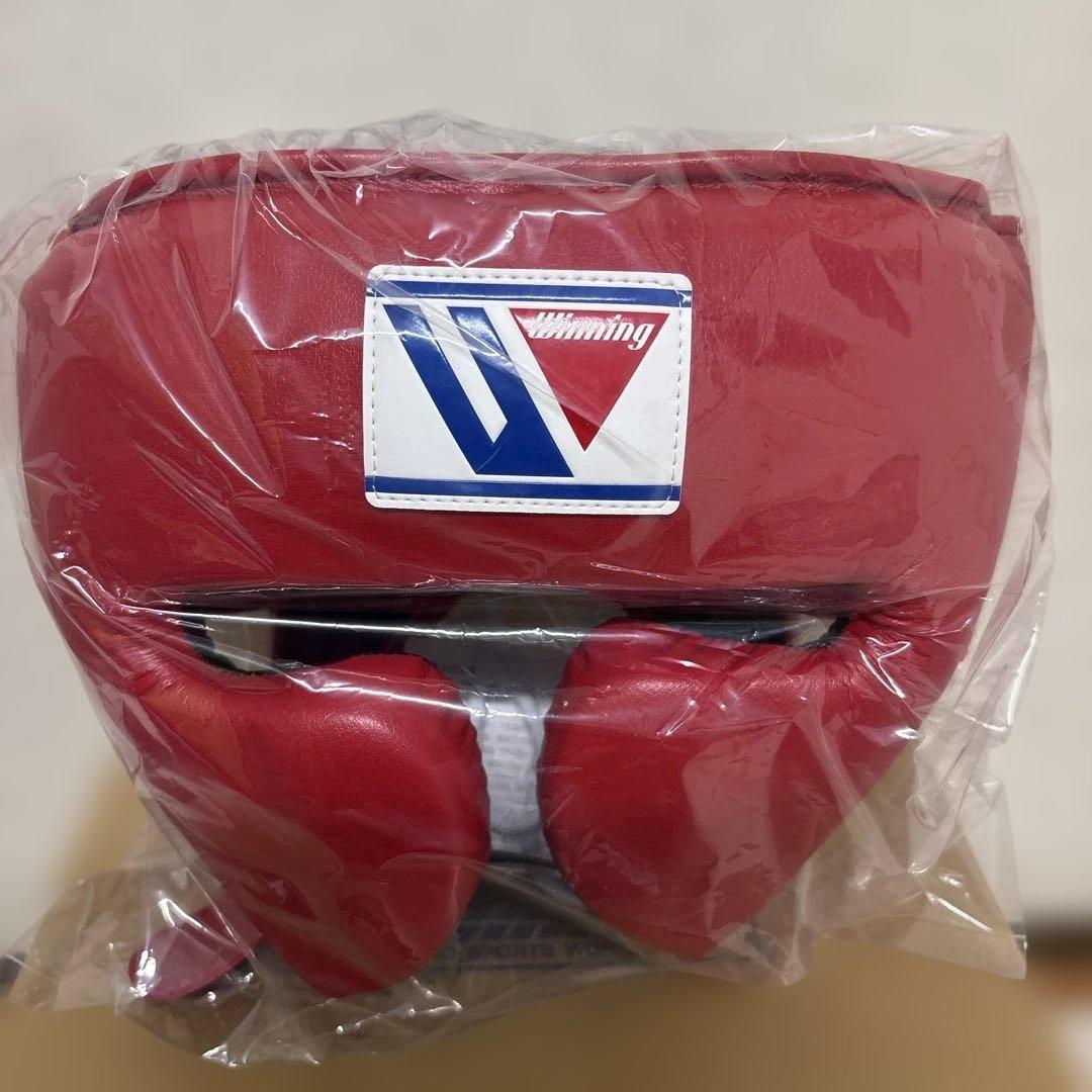 新品未使用品Winning ヘッドギア レッド Lサイズ