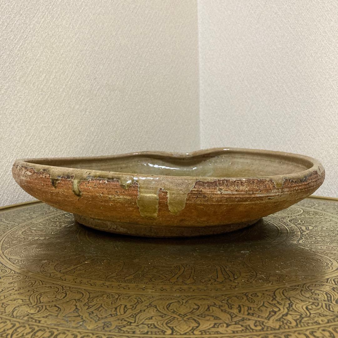 時代　大鉢　盛鉢　大皿　飾り皿〈検 信楽焼　古瀬戸　伊賀　織部　唐津　萩