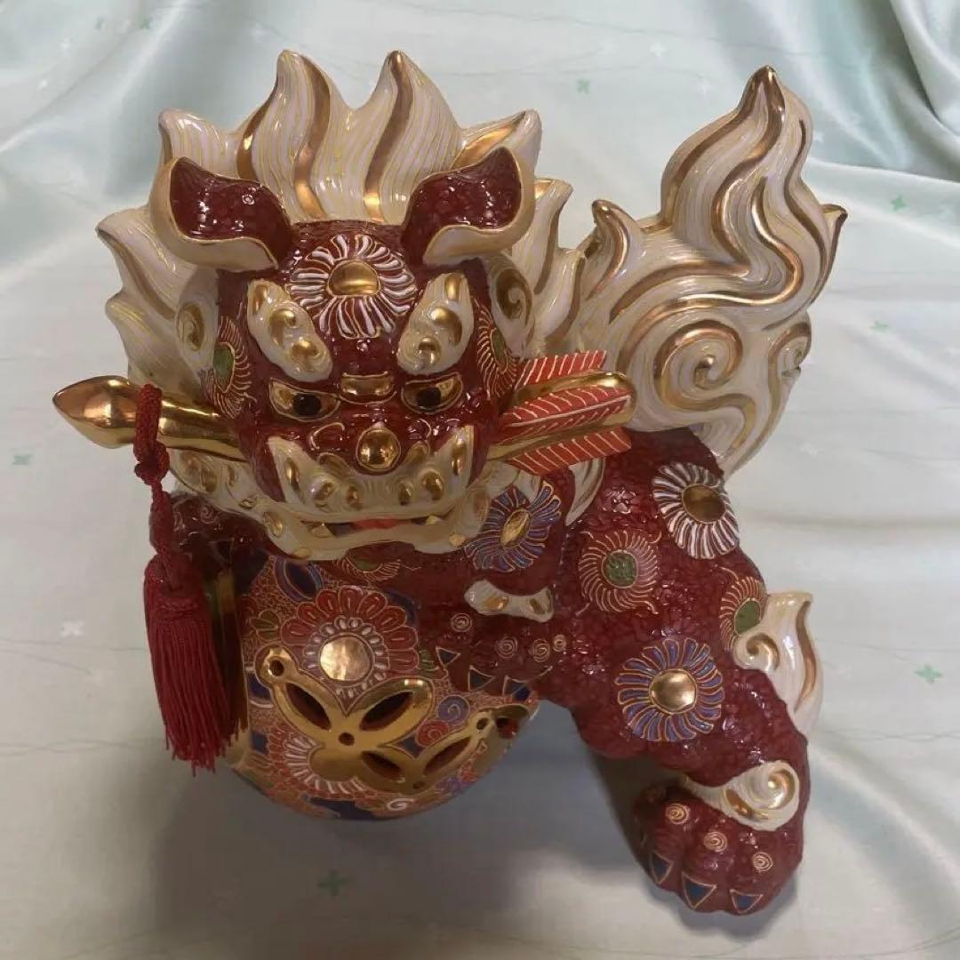 剣獅子　狛犬　置物