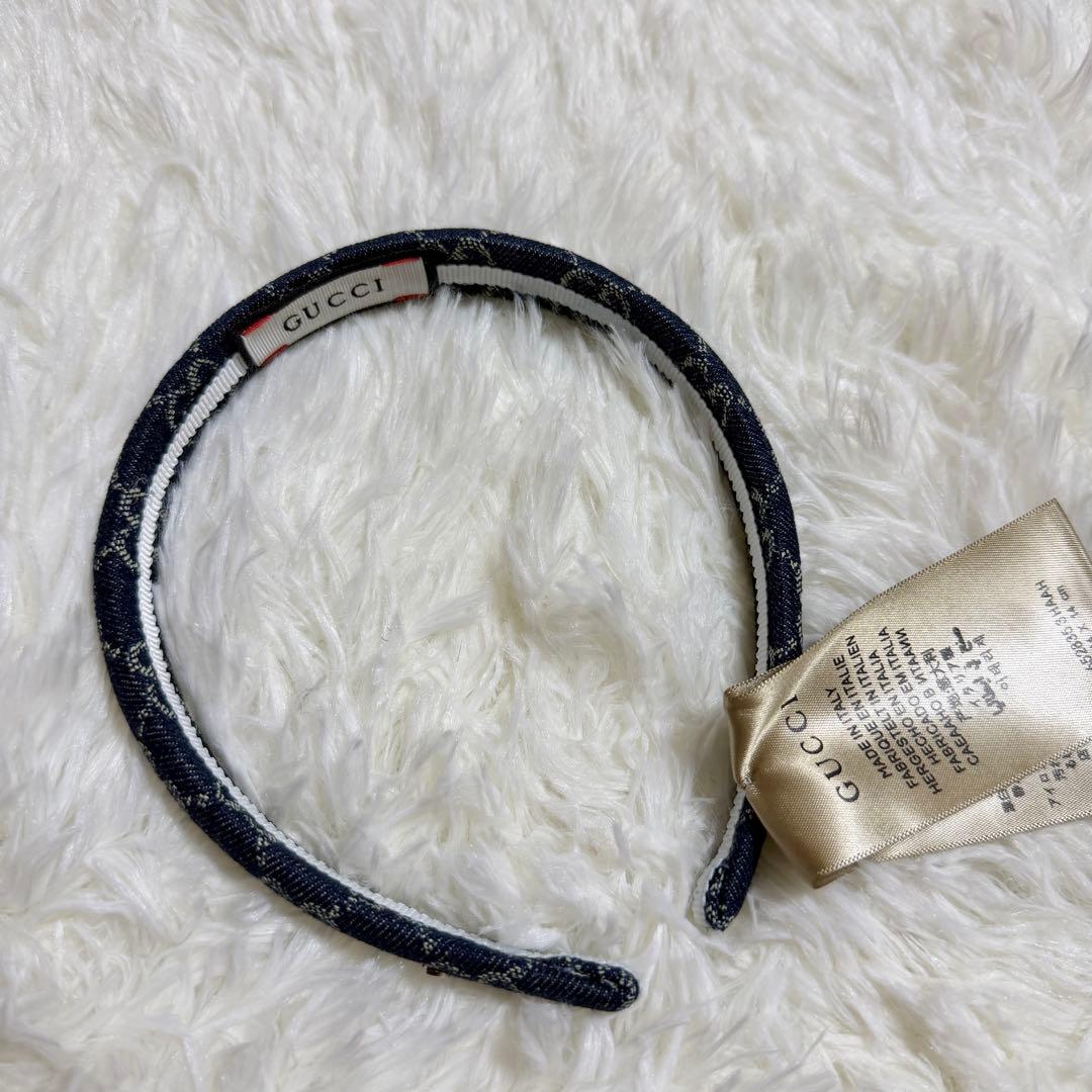 GUCCI デニム ヘアバンド カチューシャ