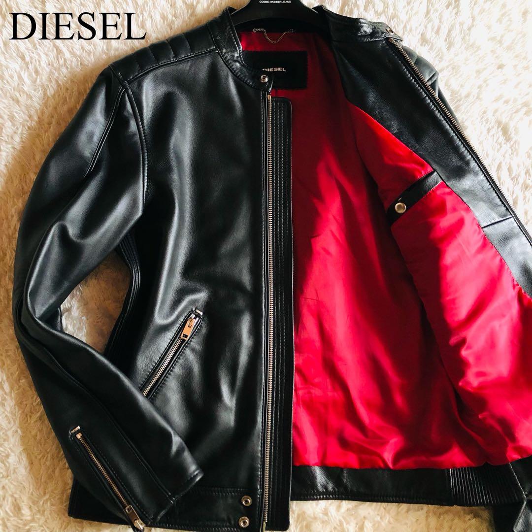 現行モデル✨美品 ディーゼル ライダースジャケット 羊革 ブラック XL 大きめ