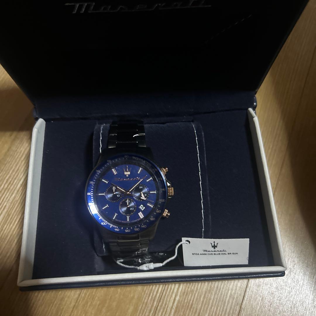 Maserati クォーツ腕時計 青