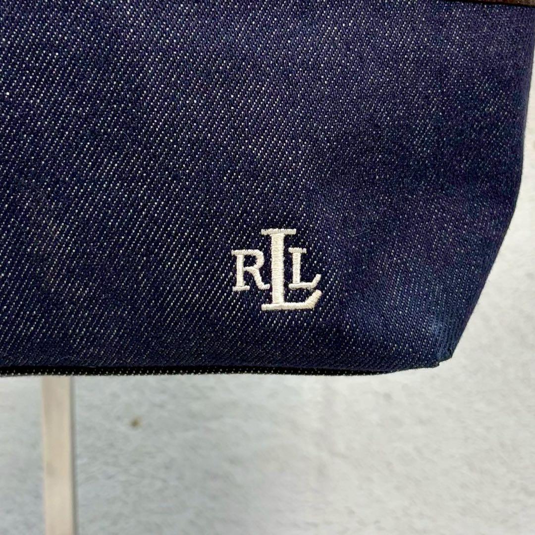 【美品✨】希少　ローレンラルフローレン　デニム　ハンドバッグ 紺色　ワンショル