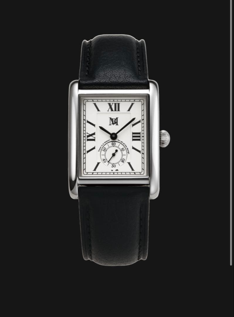 MBハイエンドドレスウォッチ　シルバーケース×ブラックベルト