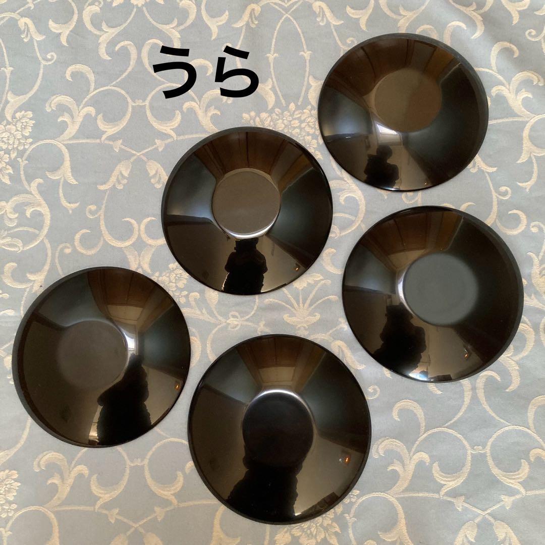 【新品】輪島塗 金蒔絵 黒漆 銘々皿 取り皿 5枚セット