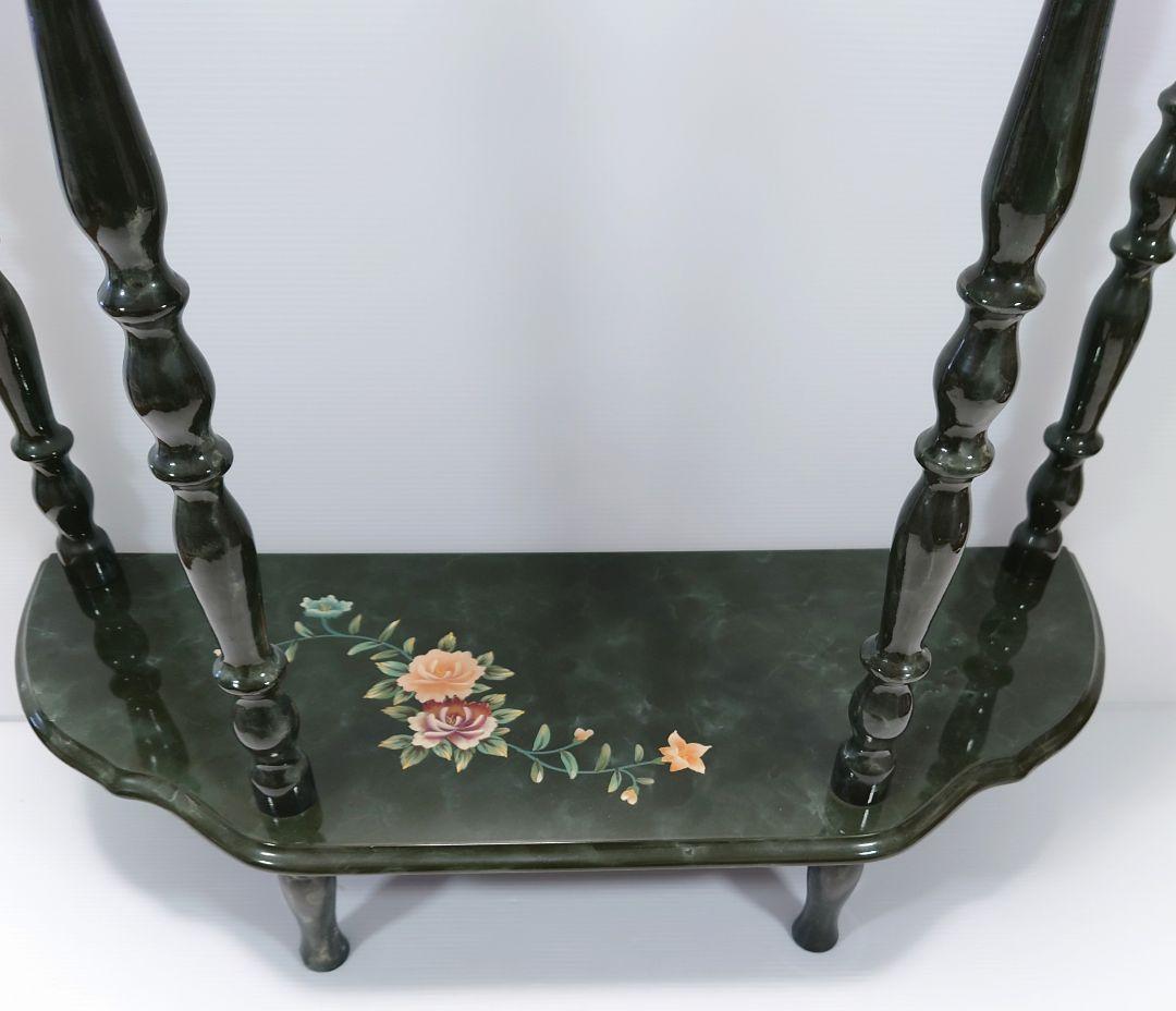 花柄コンソール テーブル 台 アンティーク家具【美品】