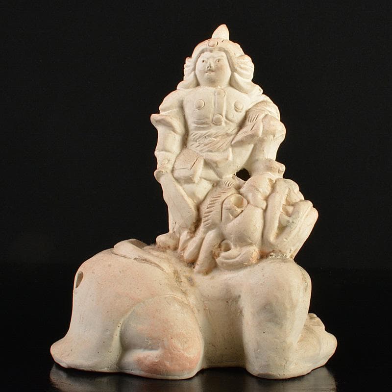 備前焼　落雁窯　古備前　白備前　置物　V　R7153