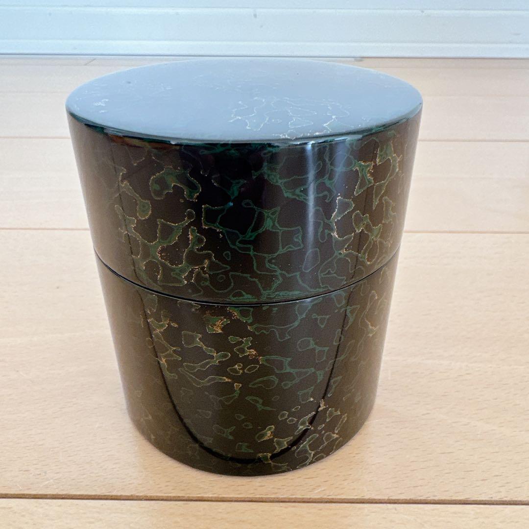 未使用✨つがる塗り 漆器 黒と金の模様 手入れ方法付き 茶道具