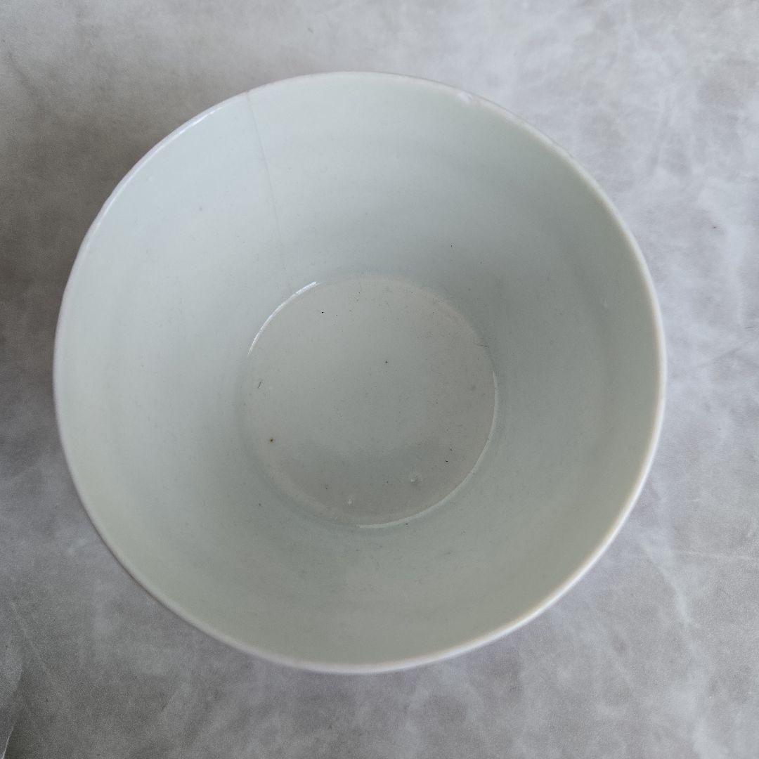 古伊万里　染付　猪口　向付　五葉若葉文　江戸時代　蕎麦猪口　アンティーク　骨董