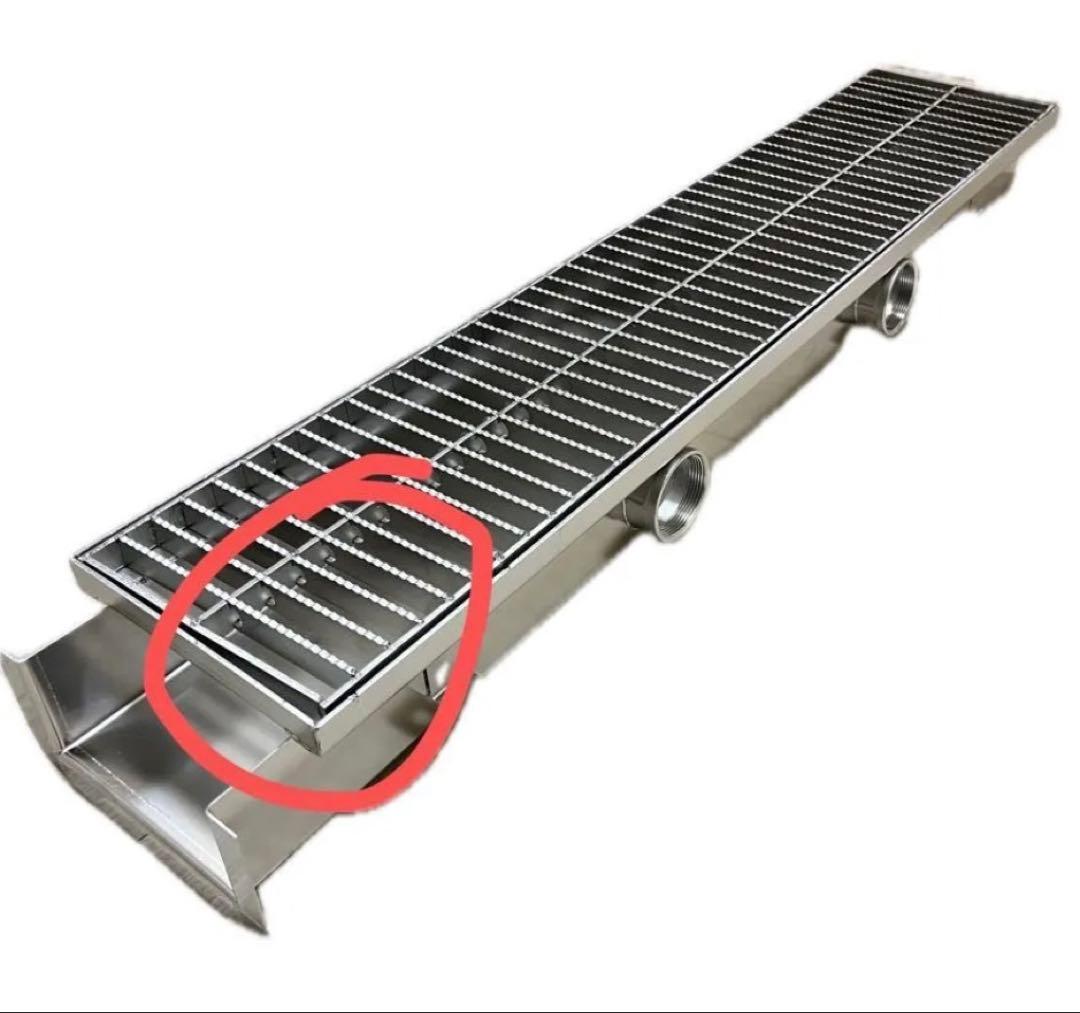 ステンレス製　厨房用排水側溝（B品瑕あり）