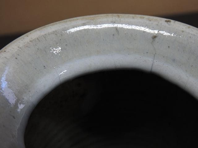 徳沢守俊　花入　須恵窯　朝鮮唐津　共箱　MA33