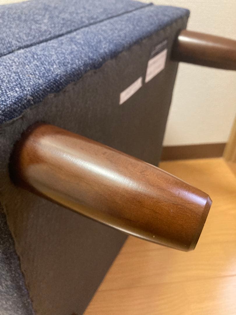 ☆超激カワ！！ カリモク60 オットマン タープブルー ソファ KARIMOKU