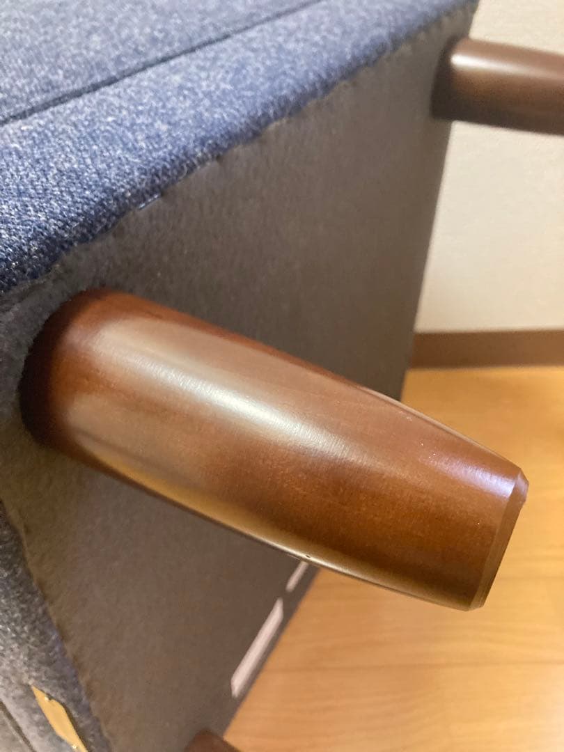 ☆超激カワ！！ カリモク60 オットマン タープブルー ソファ KARIMOKU