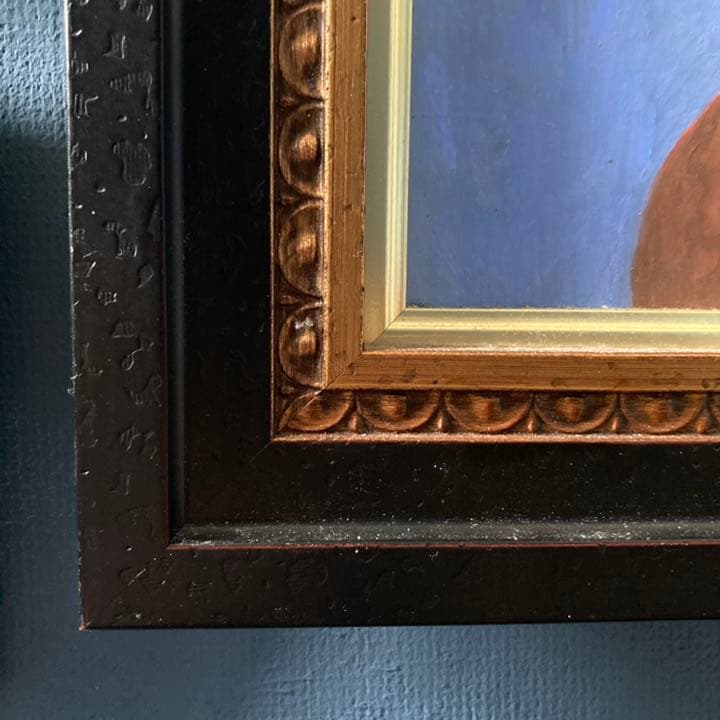 肖像画　テンペラ画　女性の横顔