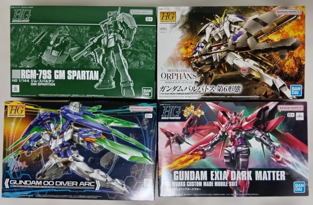 プレミアムバンダイ限定　HGジムスパルタン　他ガンプラ４個セット