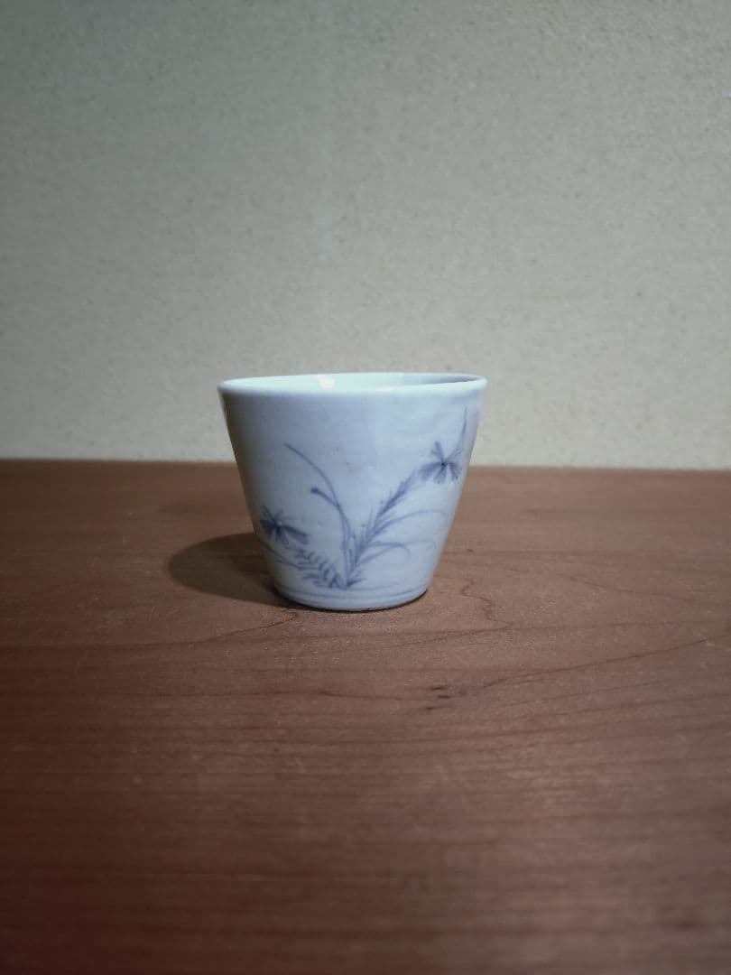 古伊万里 撫子蝶紋 猪口