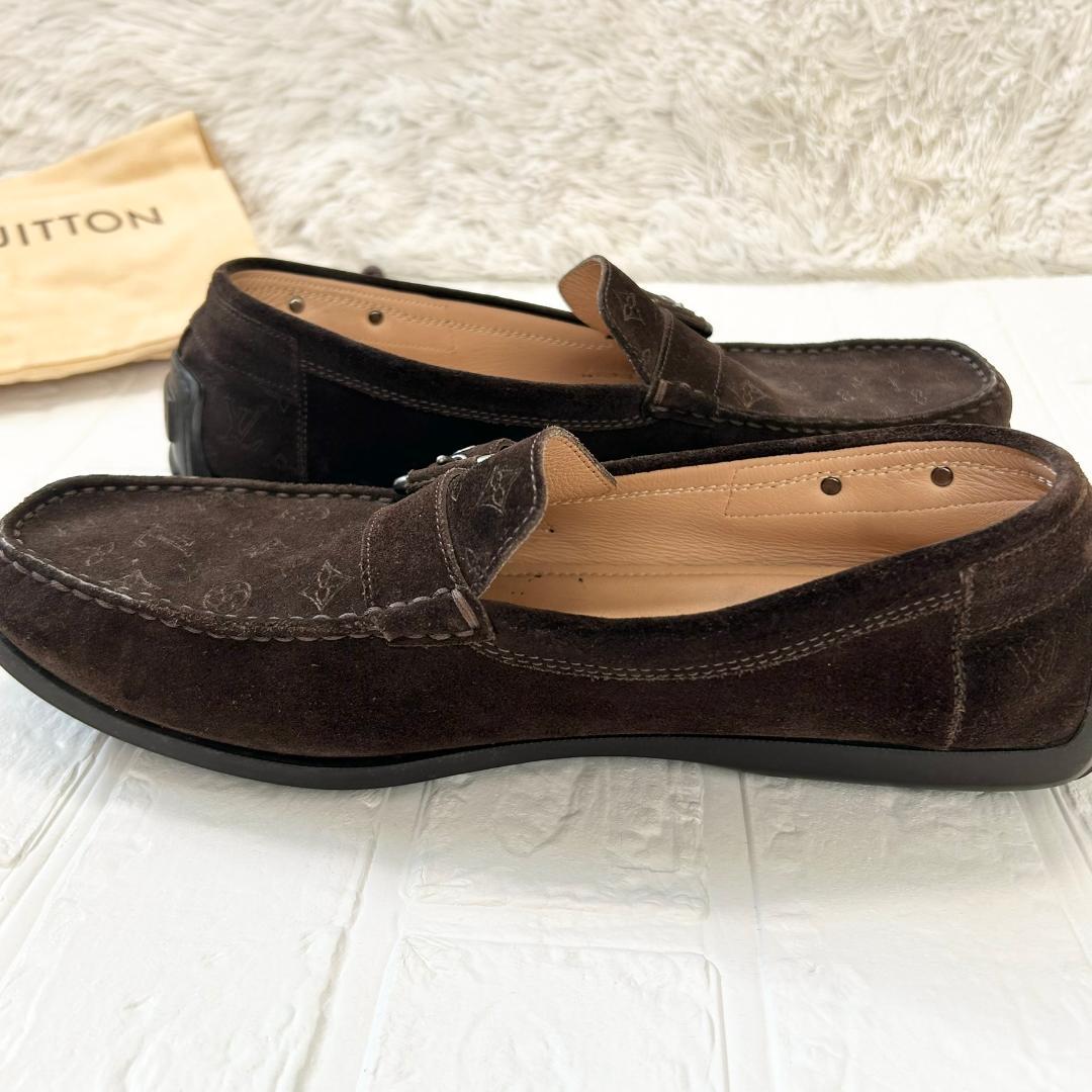 良品　ルイヴィトン　モノグラム　ドライビングシューズ　26.5 ローファー
