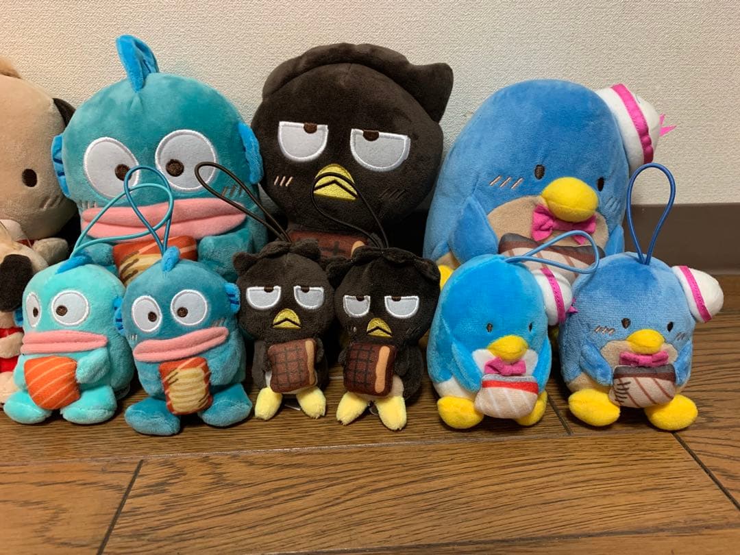 スシロー はぴだんぶい コラボ限定 ぬいぐるみ フルコンプリート サンリオ18点