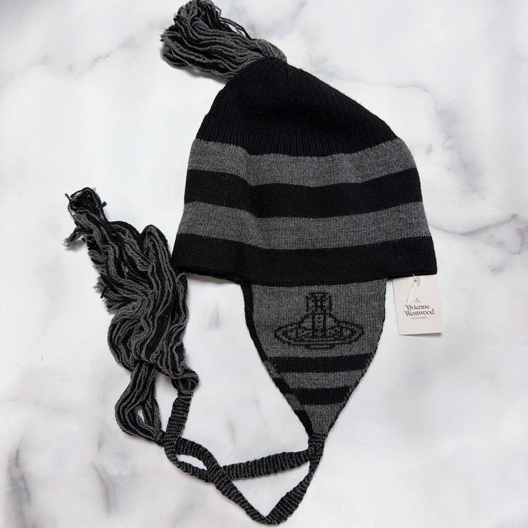 Vivienne Westwood 　耳あて付き ニット帽 新品未使用 タグ付