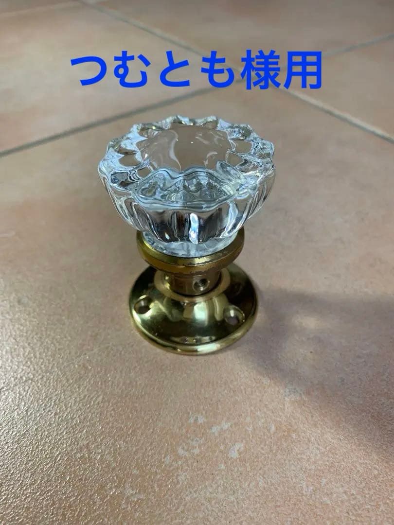 ガラス　ドアノブ　アンティーク